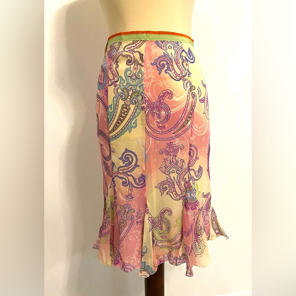 Authentic vintage Etro silk skirt